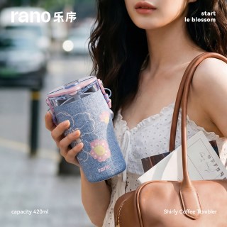 乐序 丹宁雪菲杯 保温杯 颜色分类：牛仔