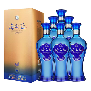 洋河 海之蓝第五代 42度 480ml*6瓶 整箱装 白酒