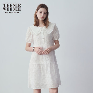 TEENIE WEENIE 小熊夏装公主裙连衣裙法式可爱娃娃裙女白色裙子 白色 160/S