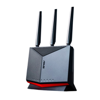 华硕 RT-BE86U 双频6800M 家用万兆Mesh路由器 Wi-Fi 7 黑色 单个装