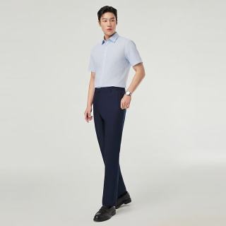 雅戈尔 男士夏季莱赛尔棉混纺舒适透气短袖衬衫