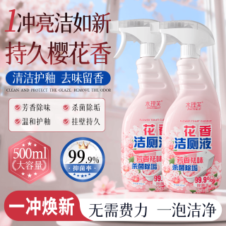 水理芙 香氛洁厕灵500ml*2 卫生间马桶清洁剂洁厕液强力清洁除垢去污除味