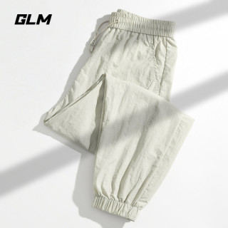 GLM 夏季薄款速干冰丝休闲裤松紧腰抽绳宽松百搭束脚裤