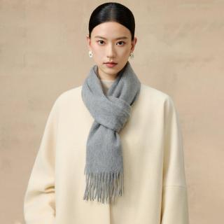 上海故事 高级秋冬100%羊绒围巾披肩礼盒装男女同款送长辈-多彩水波纹