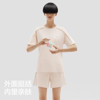 蕉内 棉棉521H睡衣女士春夏季华夫格短袖短裤棉感家居服情侣套装