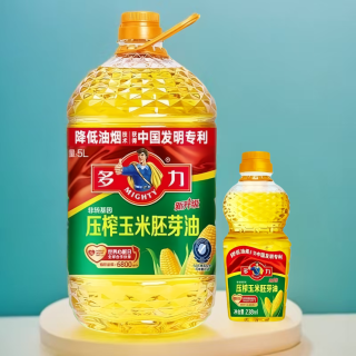 多力 玉米胚芽油 5L+238ml 非转基因 一级压榨