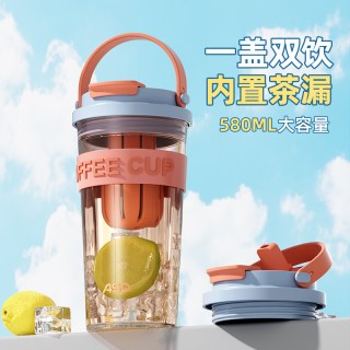 移动端、88VIP：爱仕达 RWS58B25WG-PG Tritan材质吸管杯 580mL 暮蓝霞光