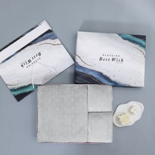 魅森 珊瑚绒吸水浴巾BestWish +灰拼黄