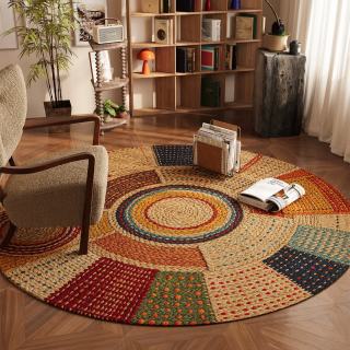 KAYE SJR-K灼光-01 中古风圆形地毯 直径80cm