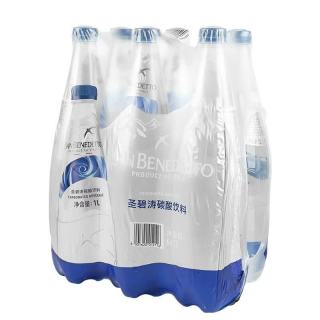 SAN BENEDETTO 圣碧涛 天然加气水 1L*6瓶 气泡水