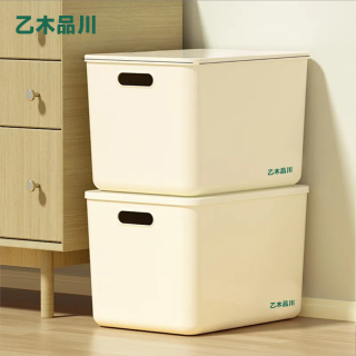 乙木品川 Yimu 品川 XY 家用收纳箱 极简杂物收纳盒 55升(57.8*43.3*33.3cm) 透明色