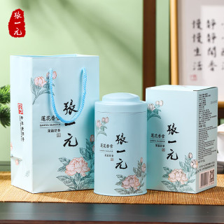 张一元 特种茉莉花茶莲花香雪100g配手提袋 九次窨制 中华送长辈 莲花香雪100g