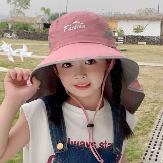 勋阳宇乐 儿童防晒帽春秋户外登山夏季大帽檐遮阳帽男孩女童太阳帽