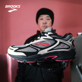 BROOKS 复古休闲鞋男女Adrenaline GTS 4追岚  女款 黑色/白色/鸽粉红 38.5