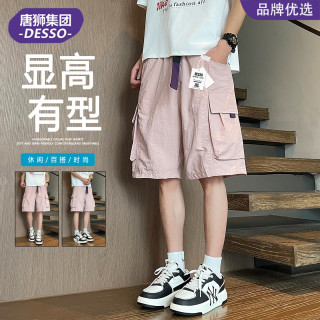 DESSO 唐狮集团DESSO男女款夏季薄款透气宽松速干冰丝百搭休闲工装短裤