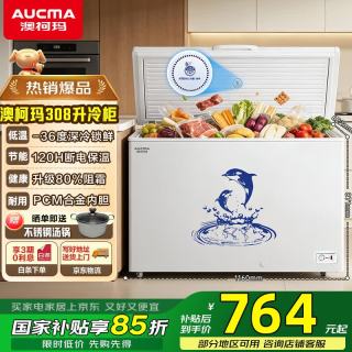 澳柯玛 308升阻霜卧式家用冰柜 大容量 冷藏柜大冷冻柜冰柜家用冰箱