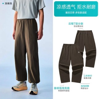 安踏 山壳裤 | 大地之壳4.0防泼水男新款冰丝耐磨阔腿梭织运动长裤