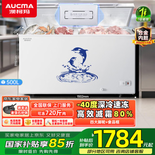 澳柯玛 500L单温家用冷柜 大容量冷藏冷冻转换双门顶开 一级节能 合金内胆BC/BD-500HNE