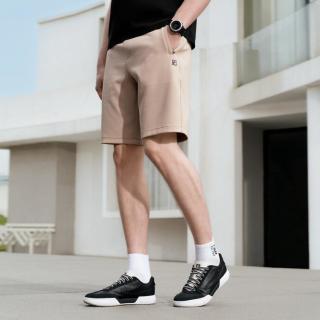 FILA 男装运动休闲裤男士基础百搭微弹针织五分裤
