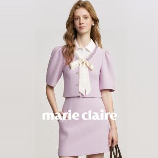 Marie Claire 轻奢设计感小香风套装女秋季高级感上衣半身裙两件套