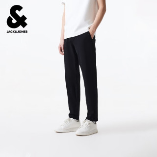 杰克琼斯 杰克·琼斯（JACK&JONES）休闲肌理感面料休闲裤 225214017 E40黑色