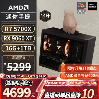 AMD 电脑组装机 迷你主机ITX整机  RX 9060XT R5-9600X