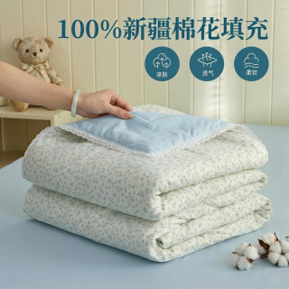 多喜爱 100%新疆棉芯夏被 花前悦夏 152cm*218cm