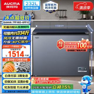 澳柯玛 蓝擎系列232升风冷无霜小冷柜-40度超低温家用冰箱卧式冷冻一级能效 BC/BD-232WDHX