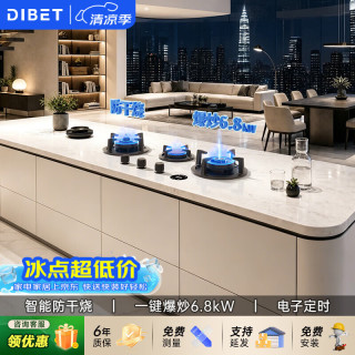 Dibet 迪钡特燃气灶嵌入式防干烧三眼灶燃气灶猛火灶炉灶天然气灶具炉具燃气炉灶定