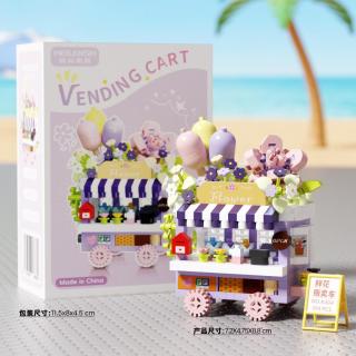 梅肯斯姆 街景贩卖车系列 浪漫鲜花贩卖小车384PCS