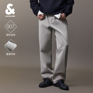 杰克琼斯 重磅纯棉 男子牛仔阔腿裤