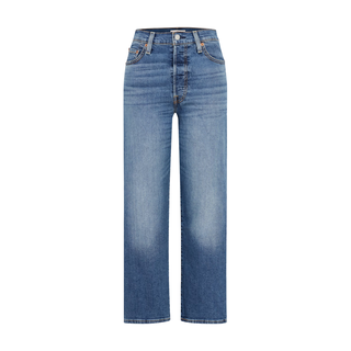 Levi's李维斯 高腰直筒磨破 女士牛仔裤
