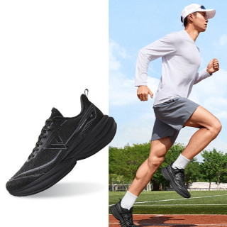 匹克 态极骋风3.0 减震耐磨 全黑 42 跑步鞋