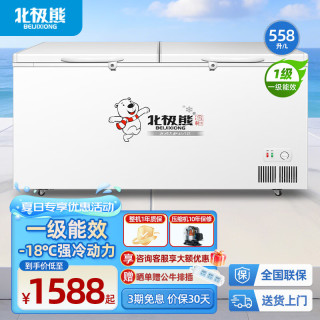 SOREL BEIJIXIONG）558升冰柜商用家用 一级能效大容量卧式冰柜冷柜冰箱冷藏冷冻转换柜