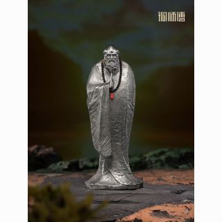 铜师傅 达摩祖师 客厅桌面白铜禅意摆件 家居装饰工艺品