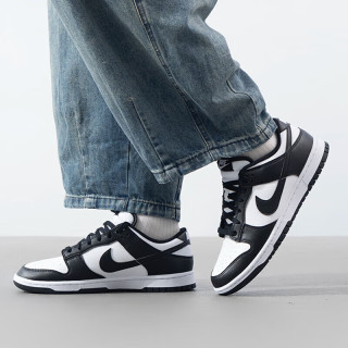 NIKE 官方男鞋 DUNK LOW低帮板鞋户外运动休闲鞋透气百搭黑白熊猫鞋子 HF5441-100