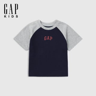 Gap 男女童2026春季新款logo 棉质插肩袖短袖T恤上衣儿童装894368
