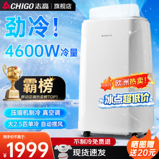 志高 移动空调单冷暖型 空调一体机免外机免排水免安装小空调 立式制冷空调 2.5匹单冷