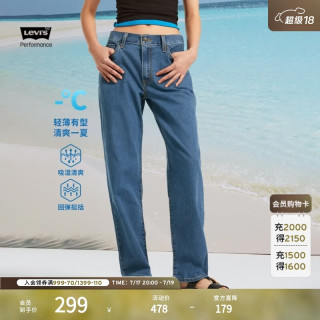 Levi's 冰酷系列女士美式BAGGY宽松直筒牛仔裤 蓝色 25 (31)
