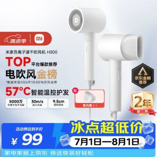 米家 小米电吹风负离子静音护发速干吹风机H300家用学生宿舍送女友生日礼物过节自营