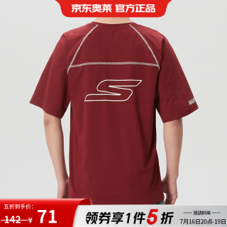 斯凯奇 男装女装夏季新款运动服户外健身舒适透气短袖t恤 P226U030-046B L