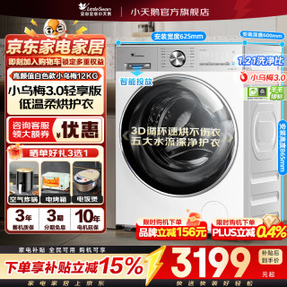 小天鹅 小乌梅3.0滚筒洗衣机全自动家用 10KG纯平
