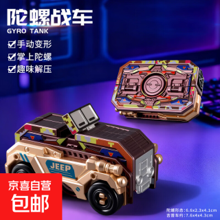 网红创意变形坦克陀螺儿童指尖陀螺解压发泄小玩具手指陀螺 268-56变形手指陀螺-吉普车