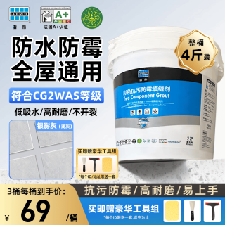 雷帝 水泥基填缝剂 2kg 银影灰