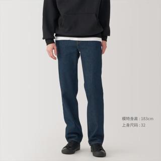 無印良品 MUJI 男式 木棉混牛仔直筒裤