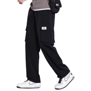 燠阳 冰丝面料 黑色 XL 男士休闲裤