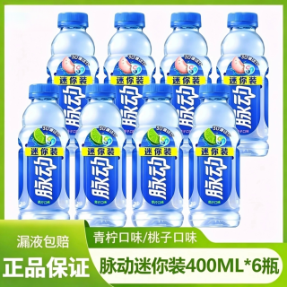 脉动 青柠桃子味维生素饮料 400ml*6瓶