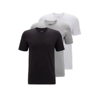 HUGO BOSS BOSS 男性 时尚T恤 3件套圆领棉质运动T恤 圆领 短袖