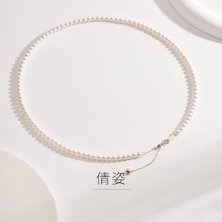 京润珍珠 京润 倩姿 18K金淡水珍珠项链 圆形小米珠