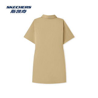 SKECHERS斯凯奇 女子梭织连衣裙 立领正肩 运动短裙